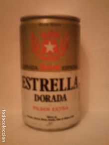 Colecionismo de cervejas: Lata cerveza estrella dorada españa